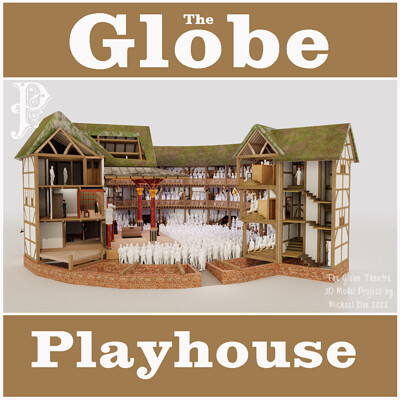 Michael klee michael klee the globe theatre shakespeare elizabethan theatre 2022 3d model by michael klee playhouse thumbnail artstation folder