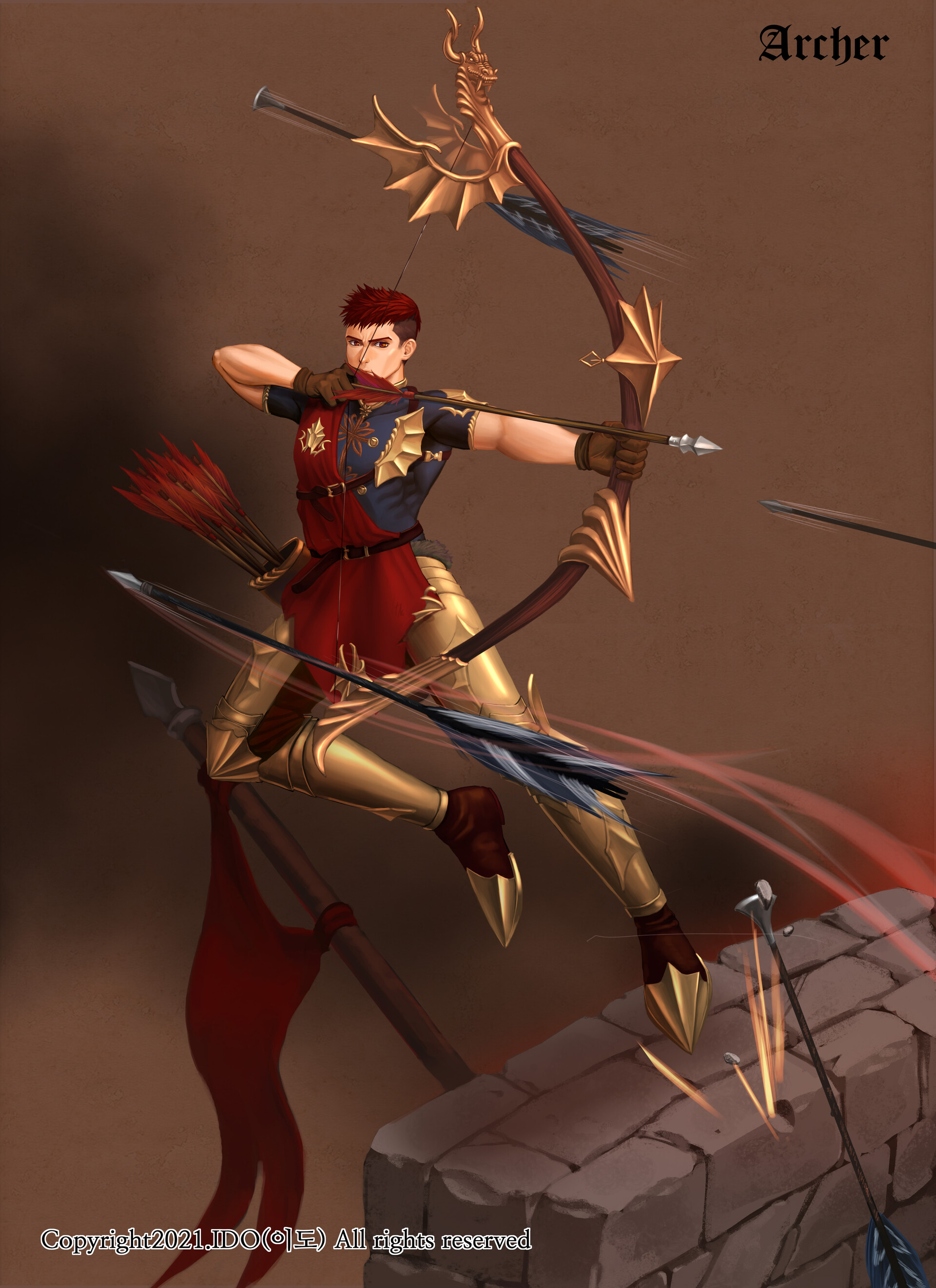ArtStation 장궁병 longbowman