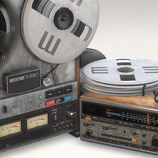 ArtStation Tape Recorder / Audio Receiver ( Game Ready )