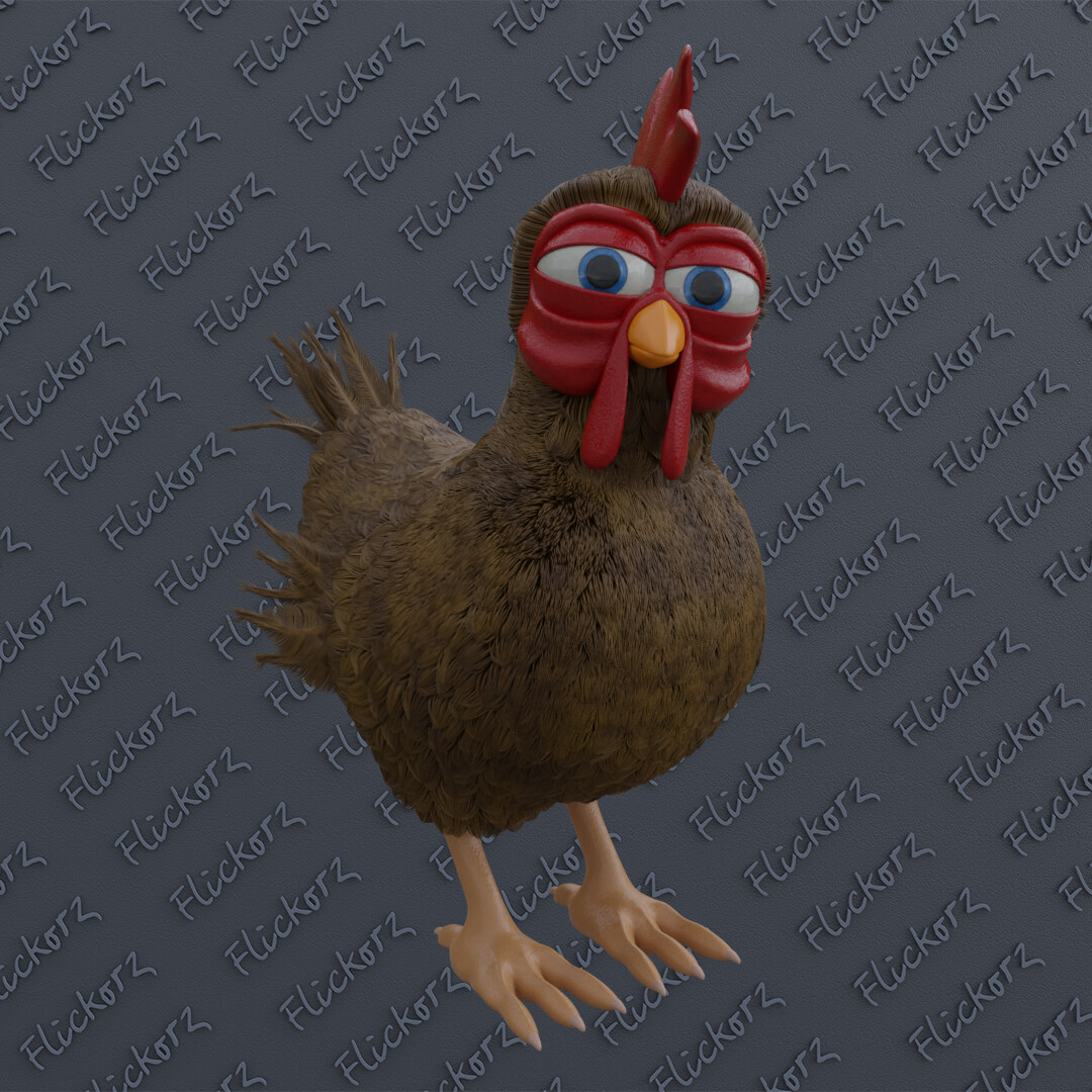 ArtStation Blender Animated Chicken (Dance, CatJam)
