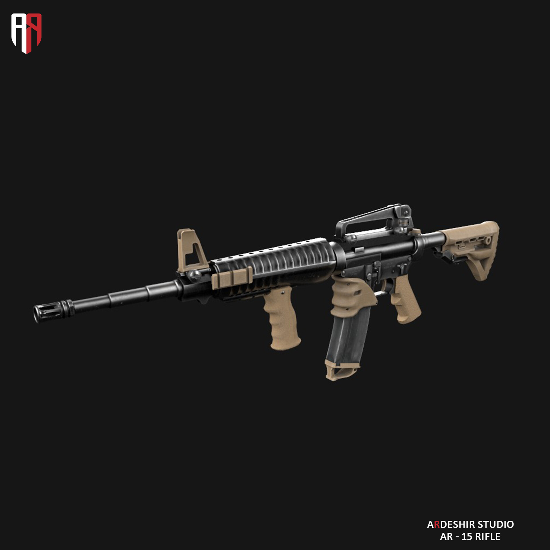 ArtStation - AR - 15 Rifle (Game Ready)