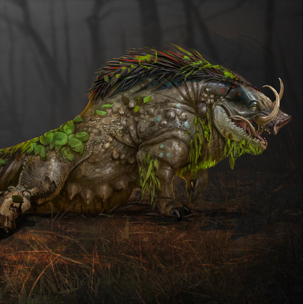 ArtStation - Creature concept art- Swamp Cuchivilu