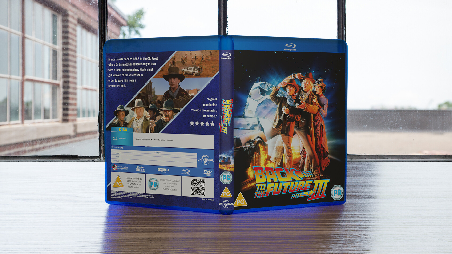 ArtStation - Back to the Future Part Three Custom Blu-ray Cover