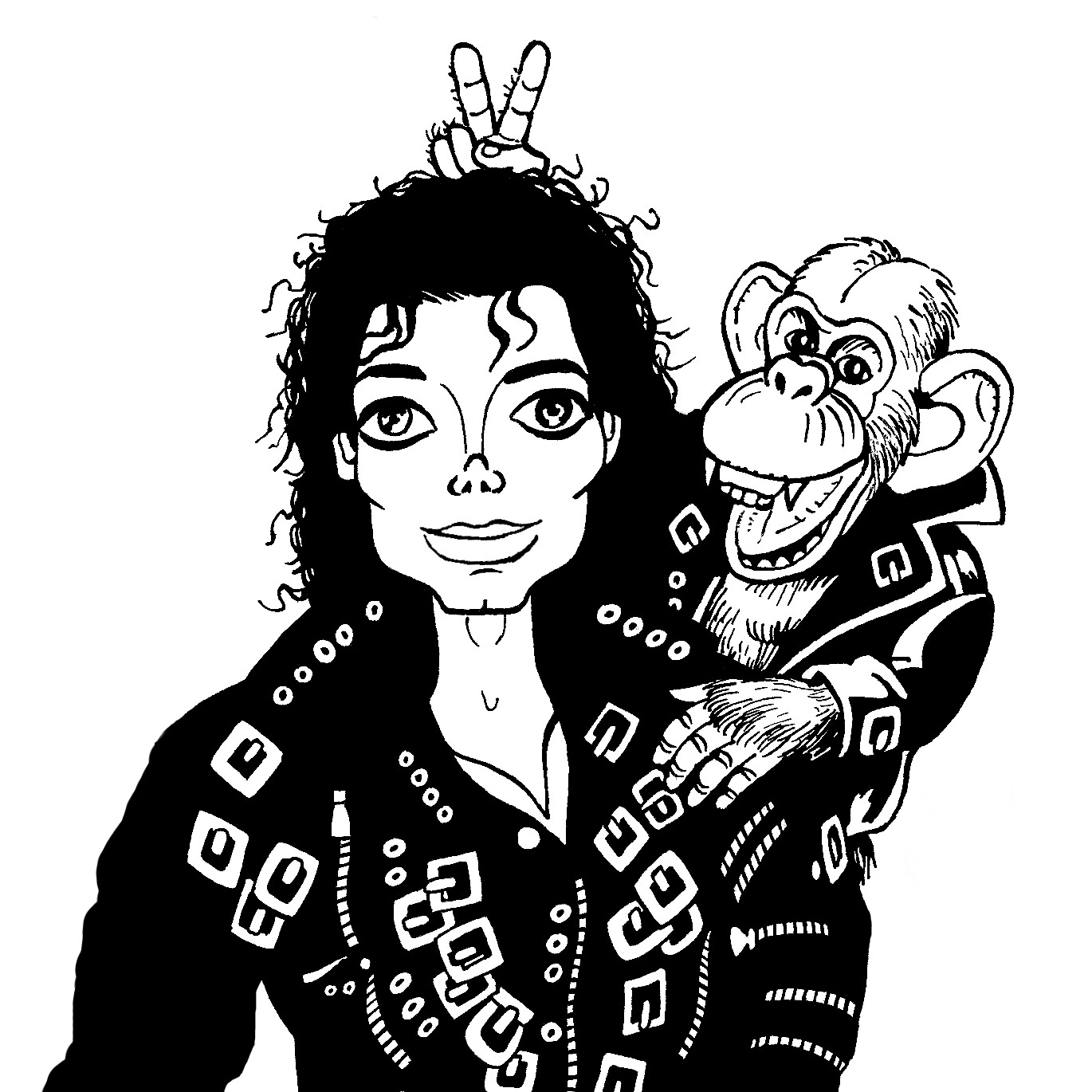 ArtStation - Michael Jackson & Bubbles