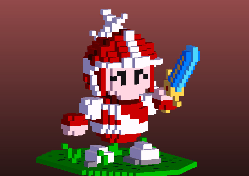 ArtStation OnionKnight Final Fantasy 3 Voxel Fanart   Yuri Rodrigues Yuri Rodrigues Onion 0 