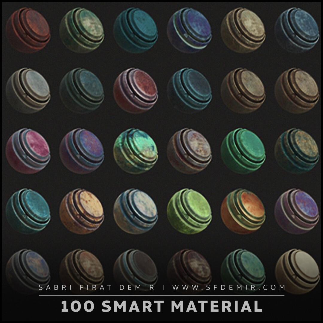 100 Smart Material Bundle For Substance Painter