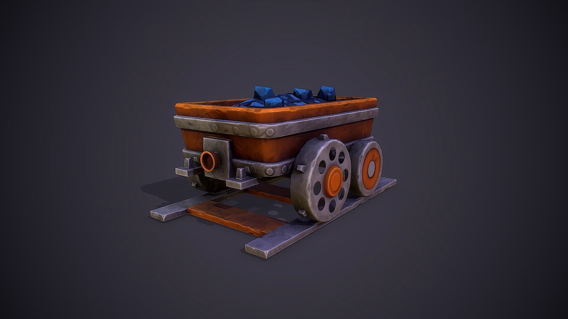 ArtStation - Mine Cart Stylized Modeling