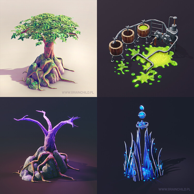 RTS Game - 3D Stylised LOWPOLY Game Assets (Game-ready) - Rendered in Unity HDRP
