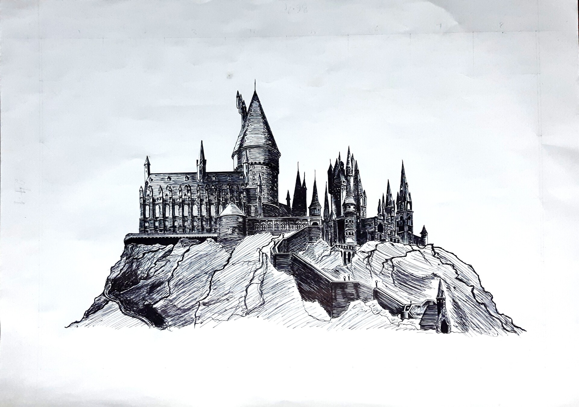 Discover more than 79 hogwarts school sketch best  seveneduvn
