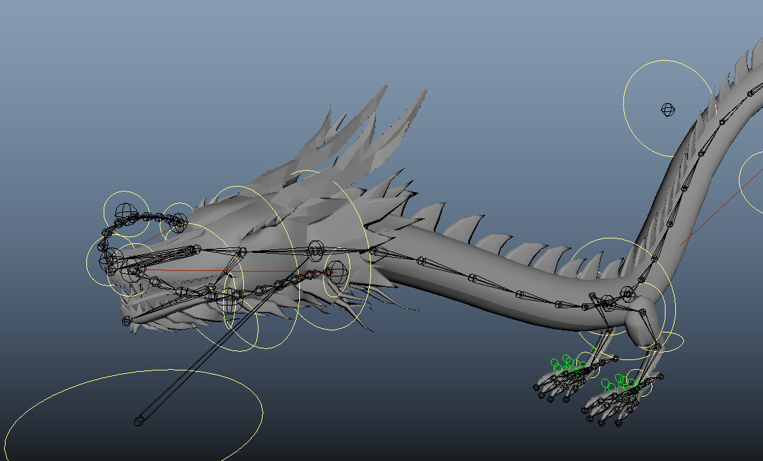 ArtStation Dragon Rigging Showcase