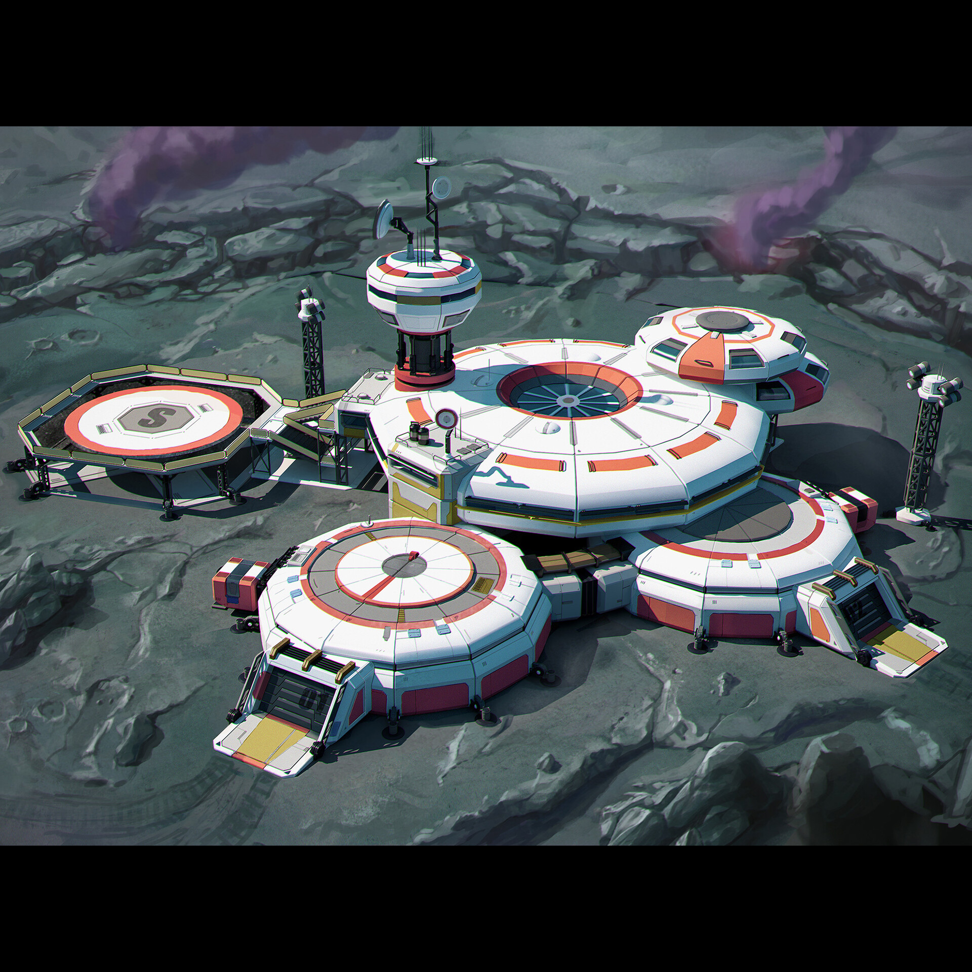 ArtStation - Space base concept