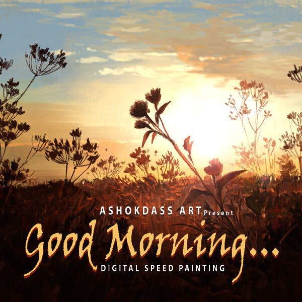 ArtStation GOOD MORNING(Digital speed painting )