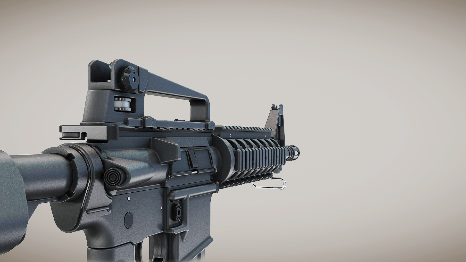 ArtStation - M4A1 hi-poly CAD model