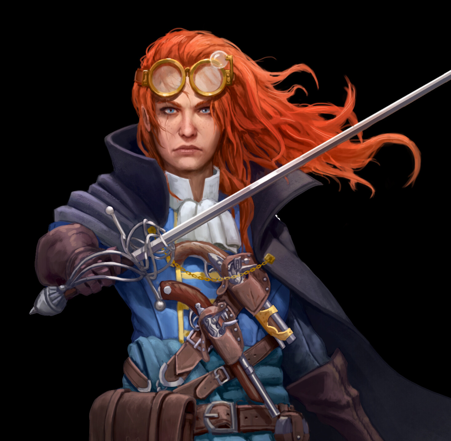 ArtStation - Airship Captain, RPG character.