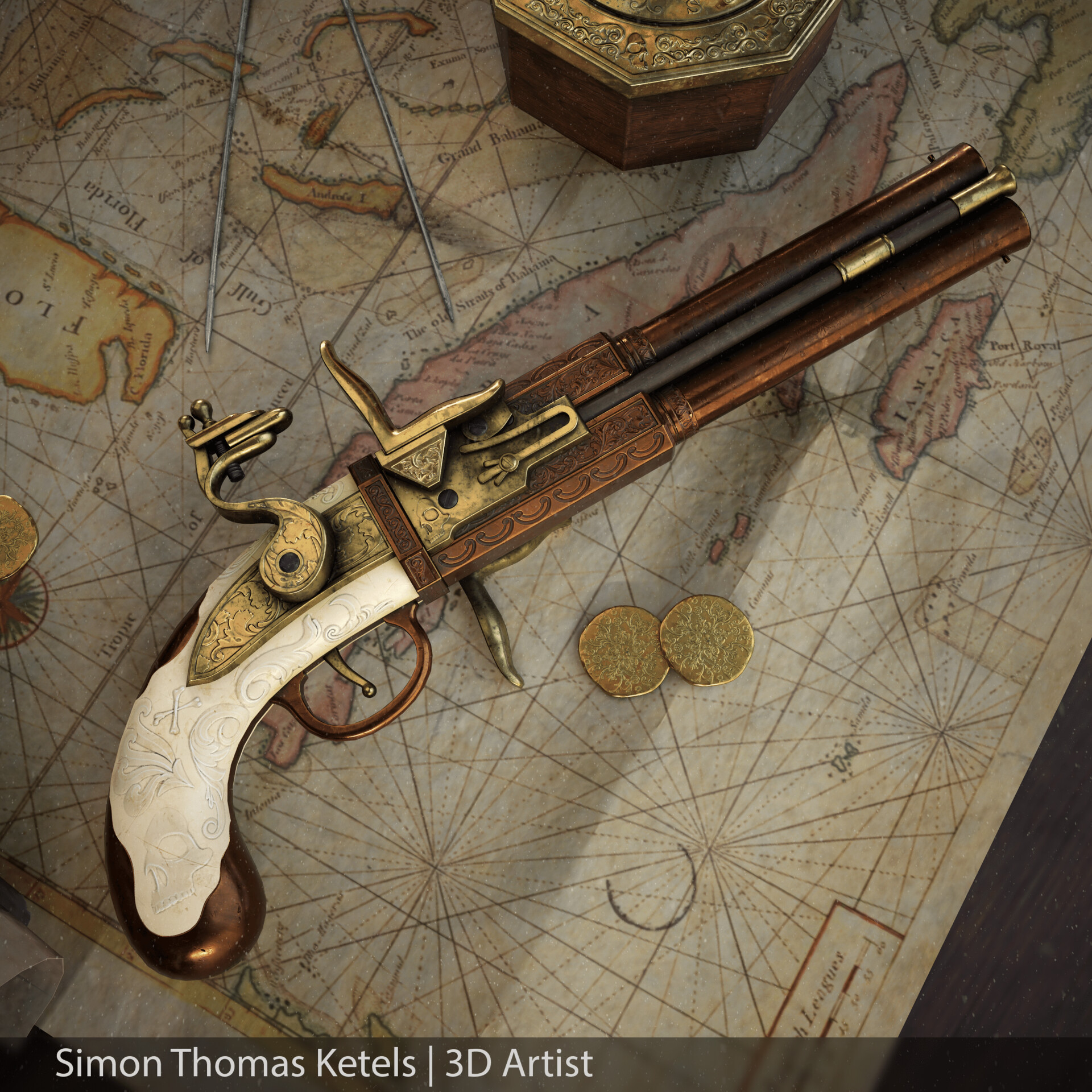 Artstation Pirates Flintlock Pistol