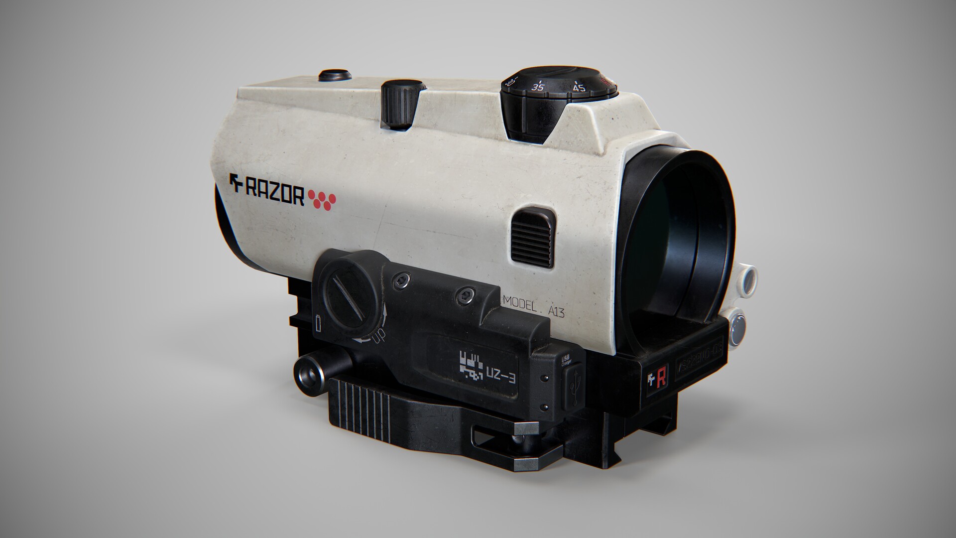 ArtStation - Personal Practice—《Hard Surface -Razor Uz-3》