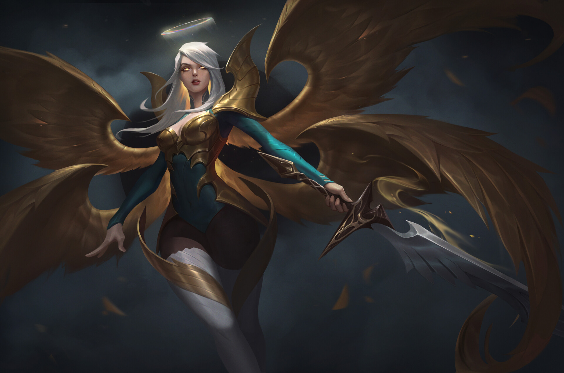 ArtStation - League of Legends fan art angel Kayle 天使凯尔