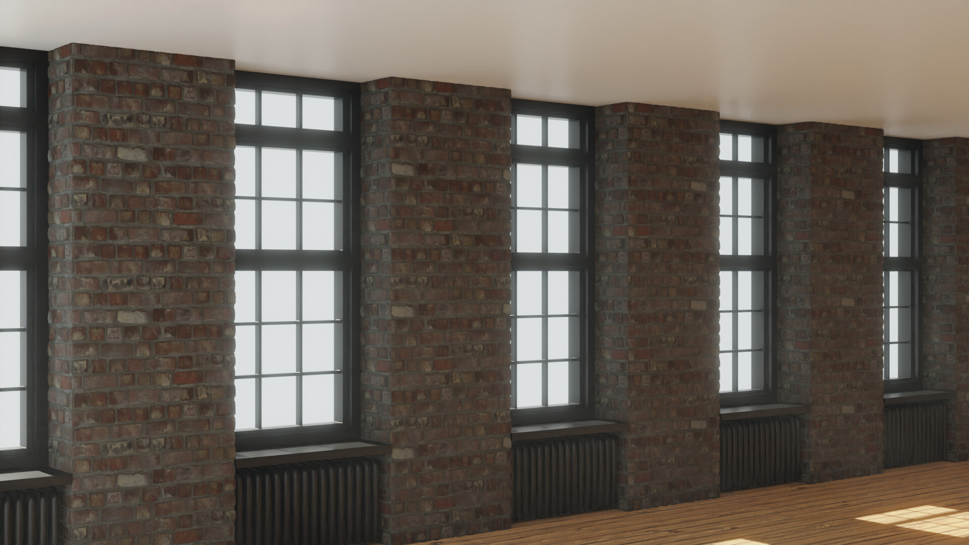 ArtStation - Brick and Windows Interior