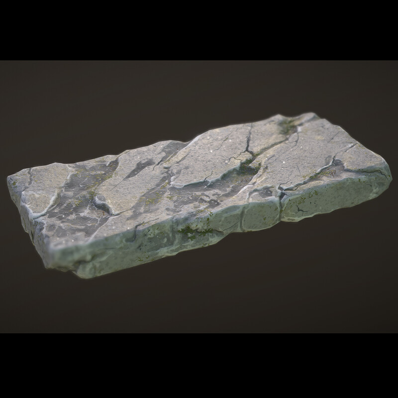 Stone Slab with PBR Materials