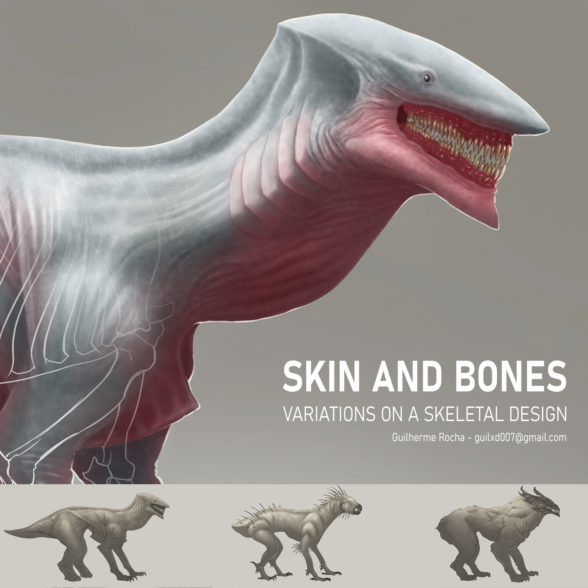 ArtStation Skin and Bones Variations on a skeletal design