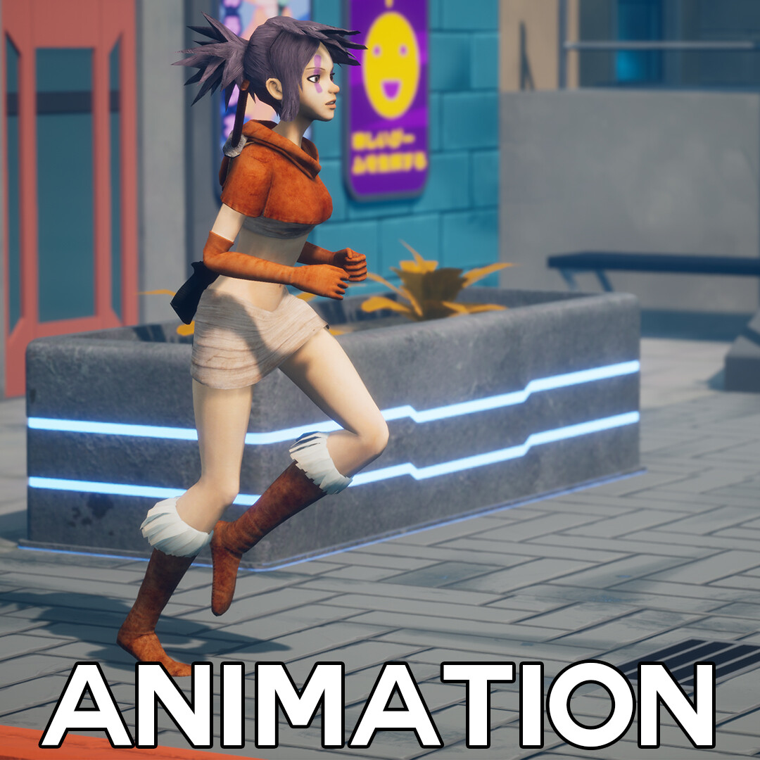 ArtStation iAnimate GW1 Lisa running animation