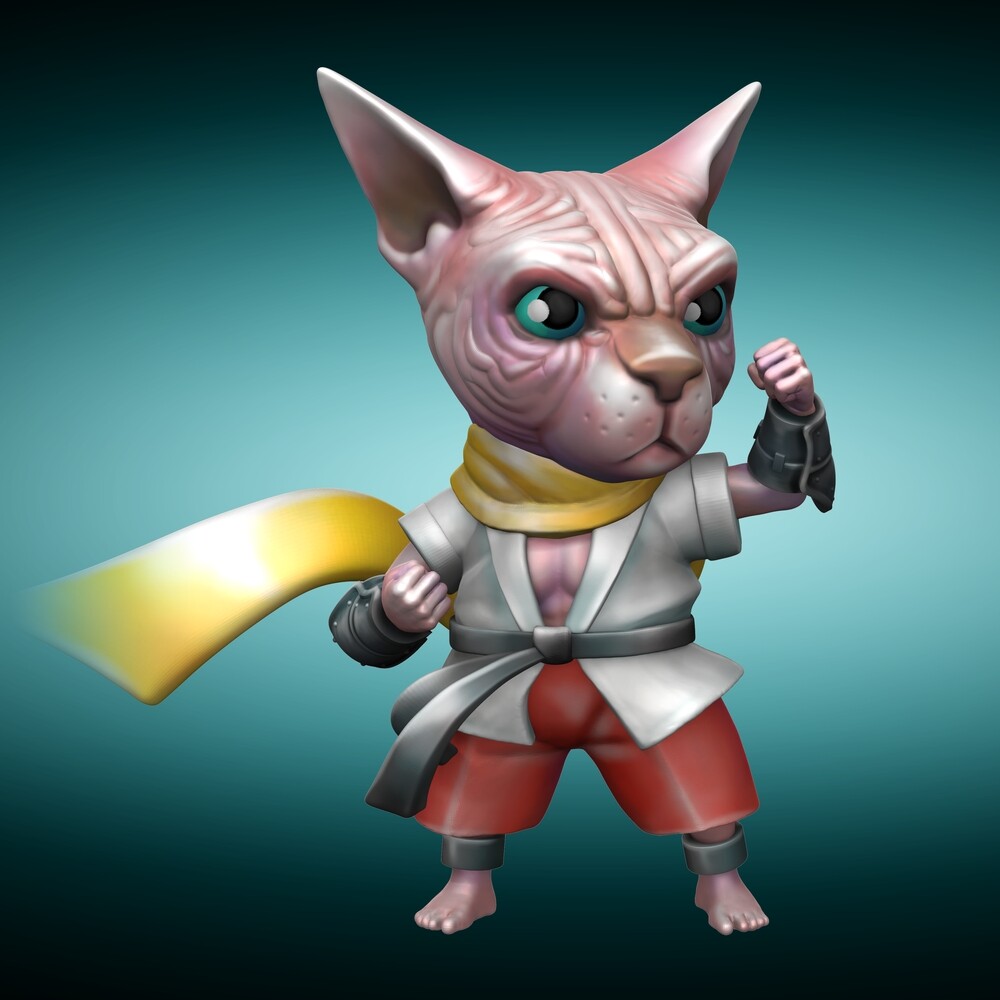 ArtStation - Monk cat