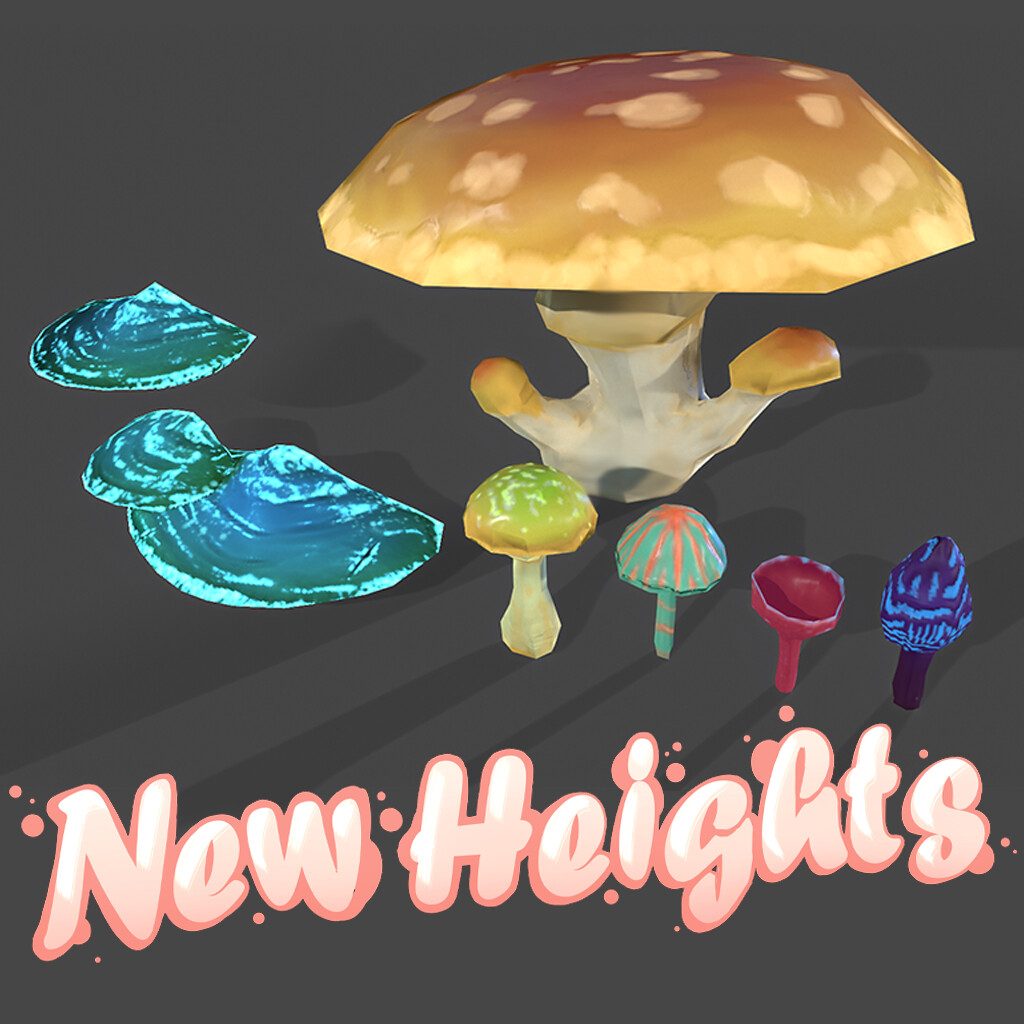 ArtStation - Stylised Mushrooms - New Heights