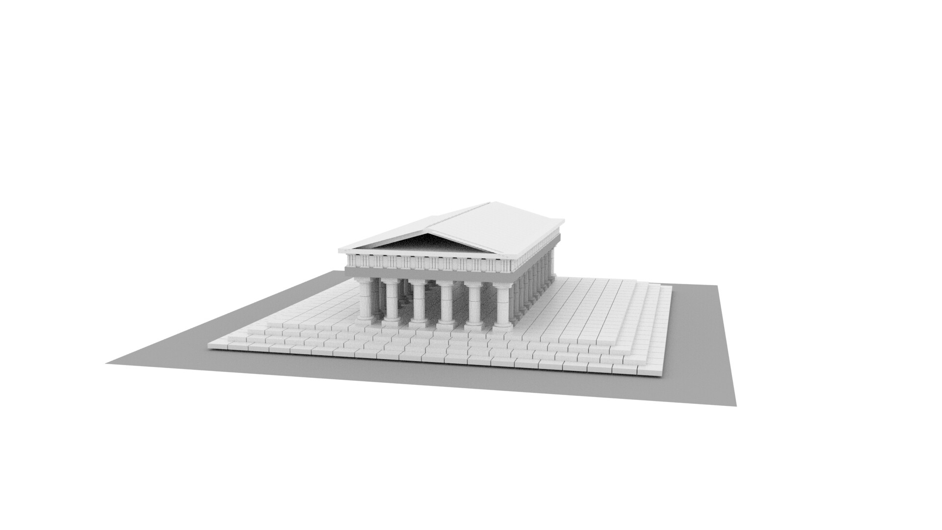 ArtStation - Greek Temple made with Maya and Python
