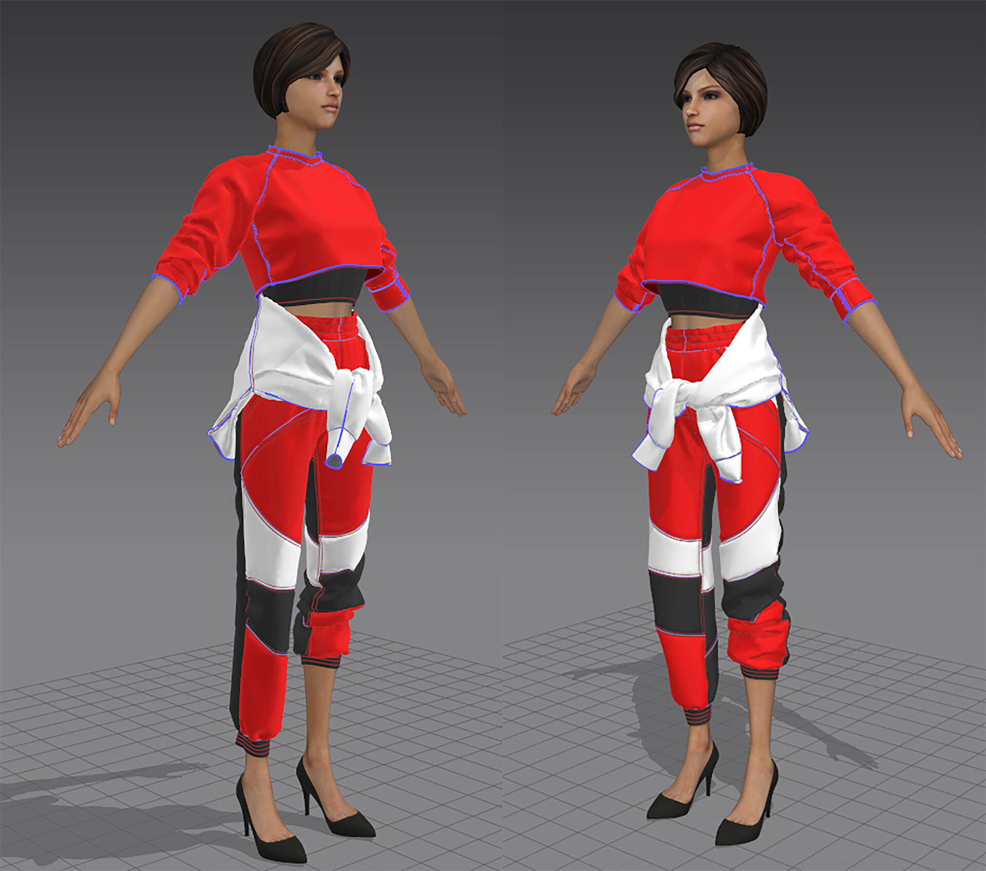 ArtStation - Hip hop cloth marvelous designer work