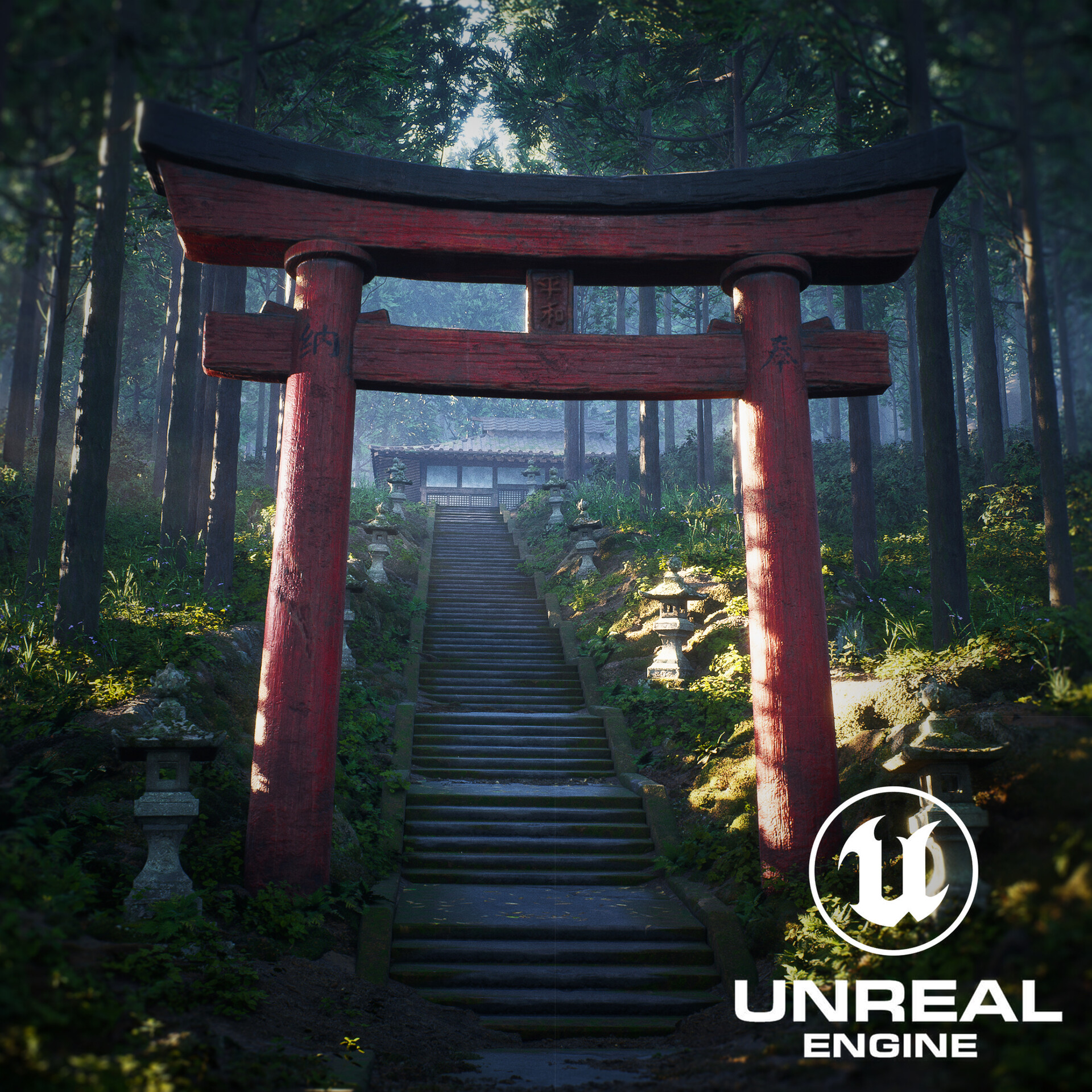 ArtStation - Japanese forest shrine