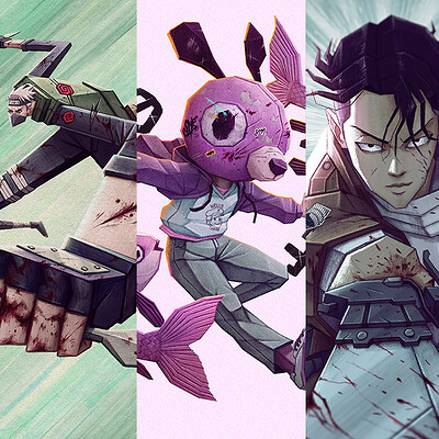 Andres Moncayo - Anime fan art characters