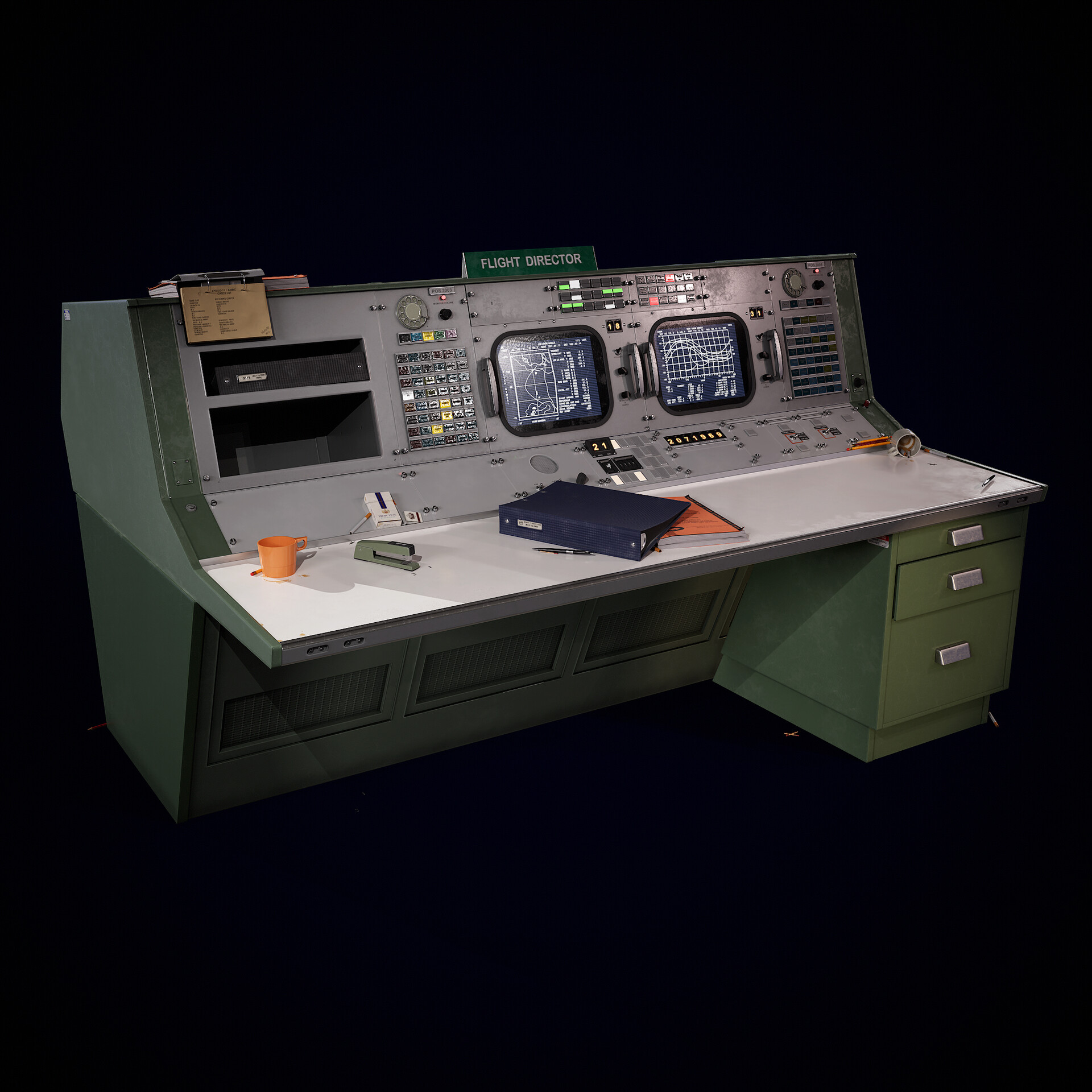 ArtStation - 60's Apollo Flight Control
