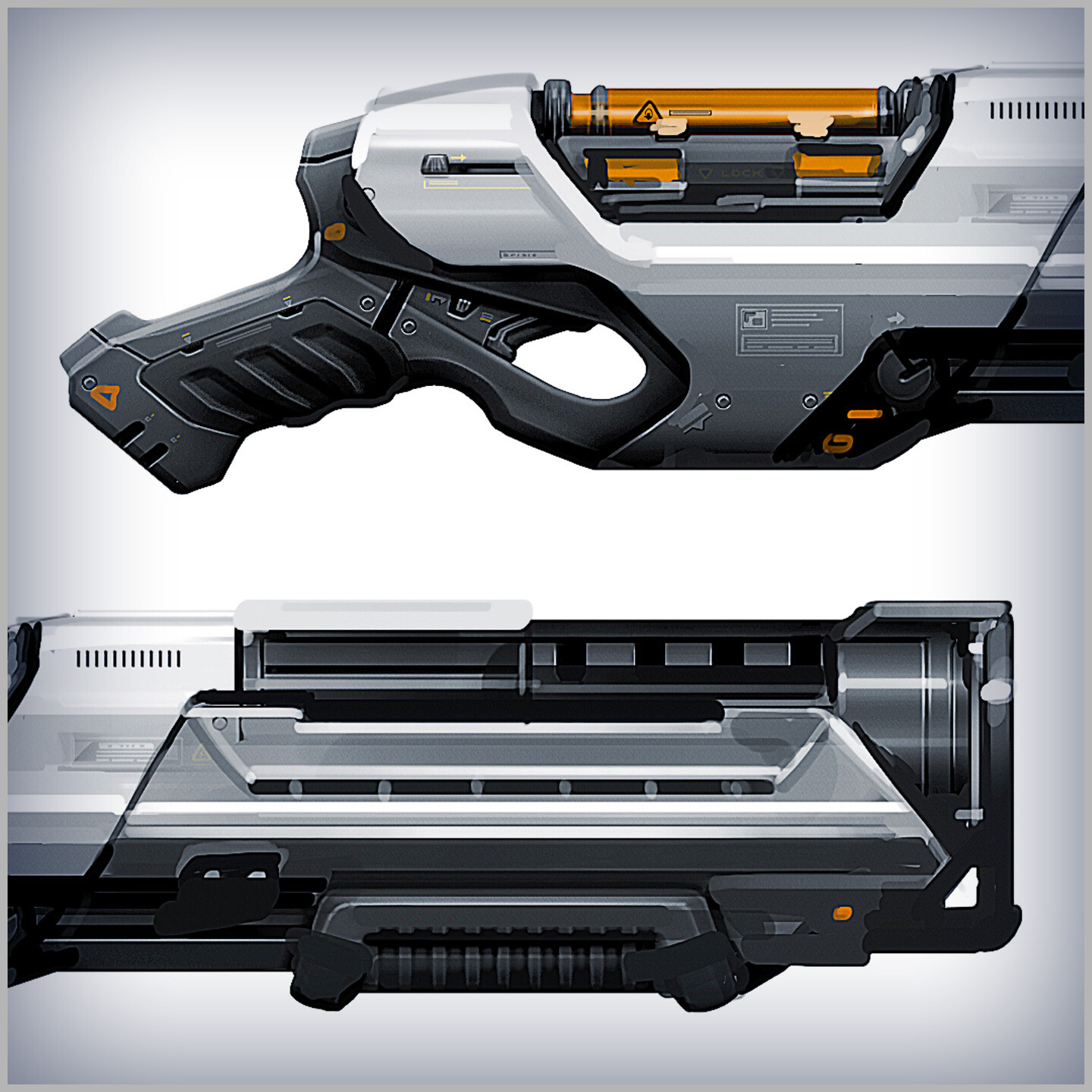 ArtStation - SciFi Grenade Launcher, concept art