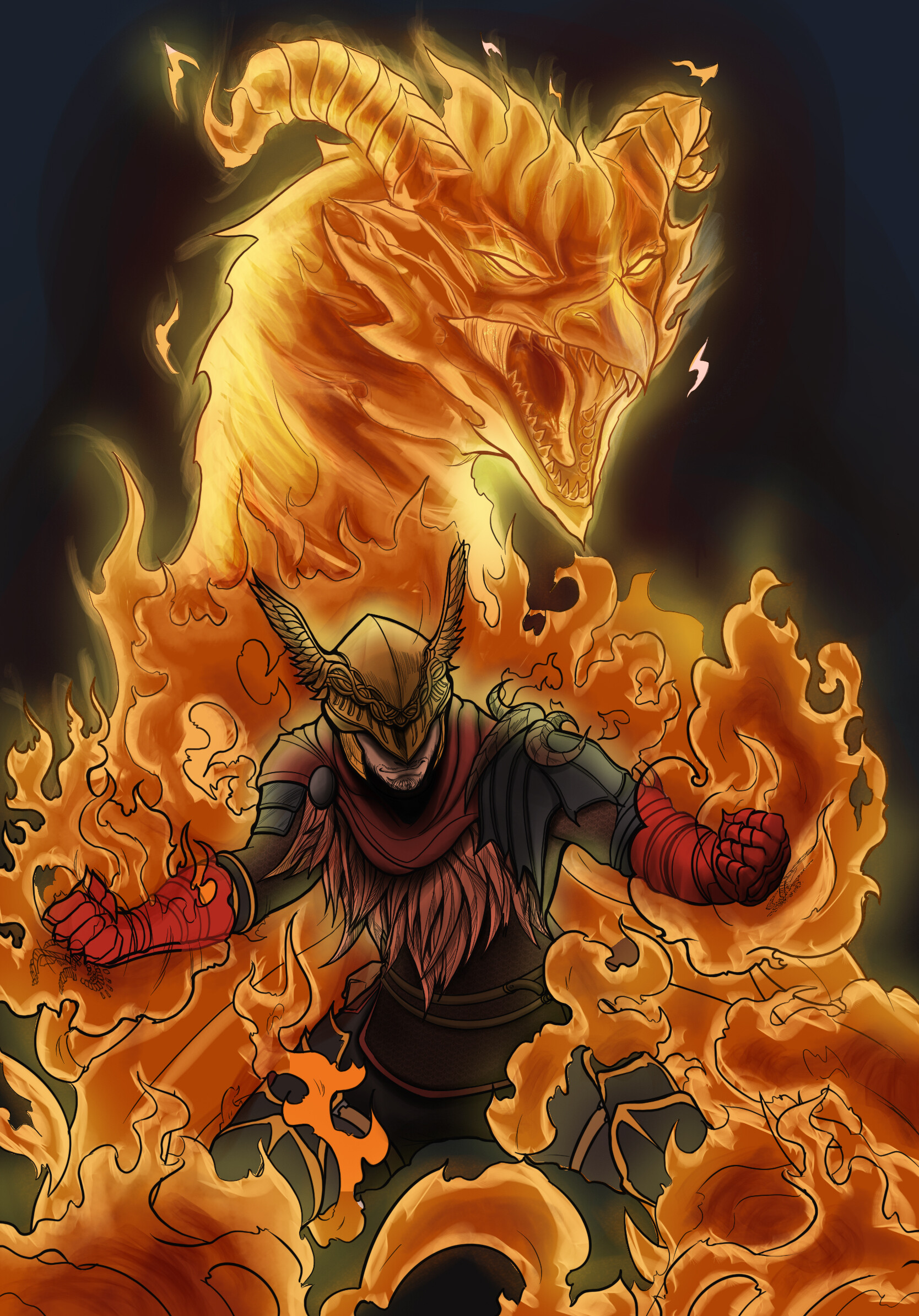 ArtStation Dragon caster (Elden ring)