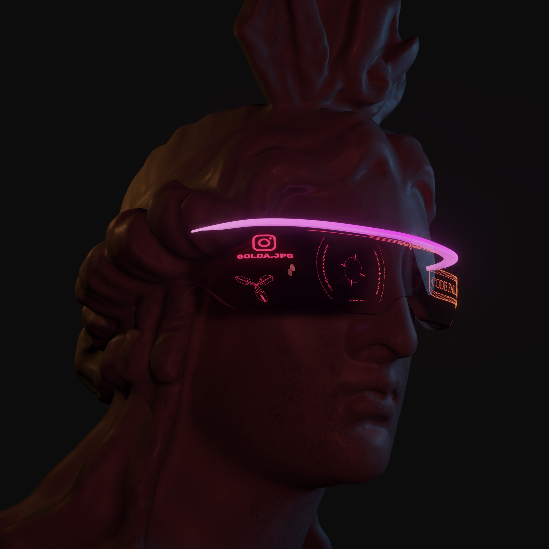 ArtStation - Bust in cool glasses