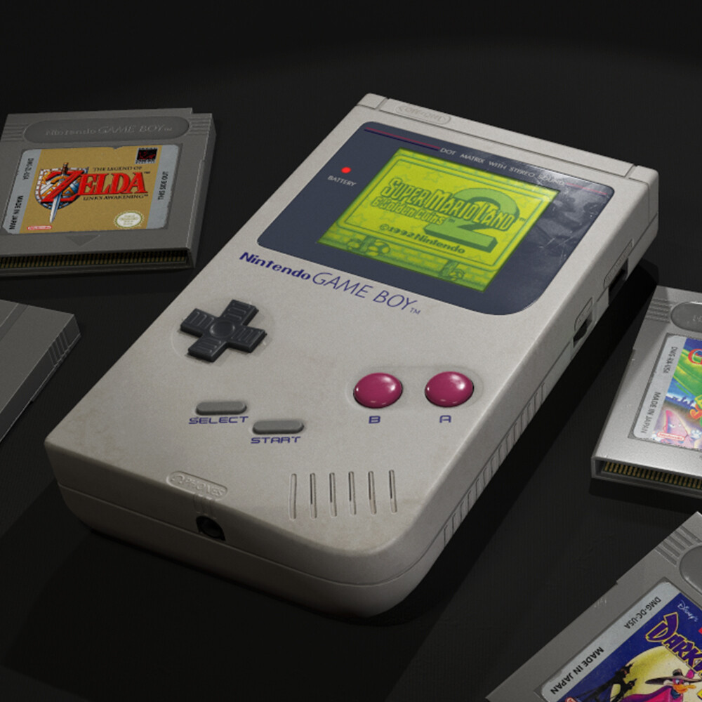 ArtStation - Ultra Low Poly Gameboy Advance