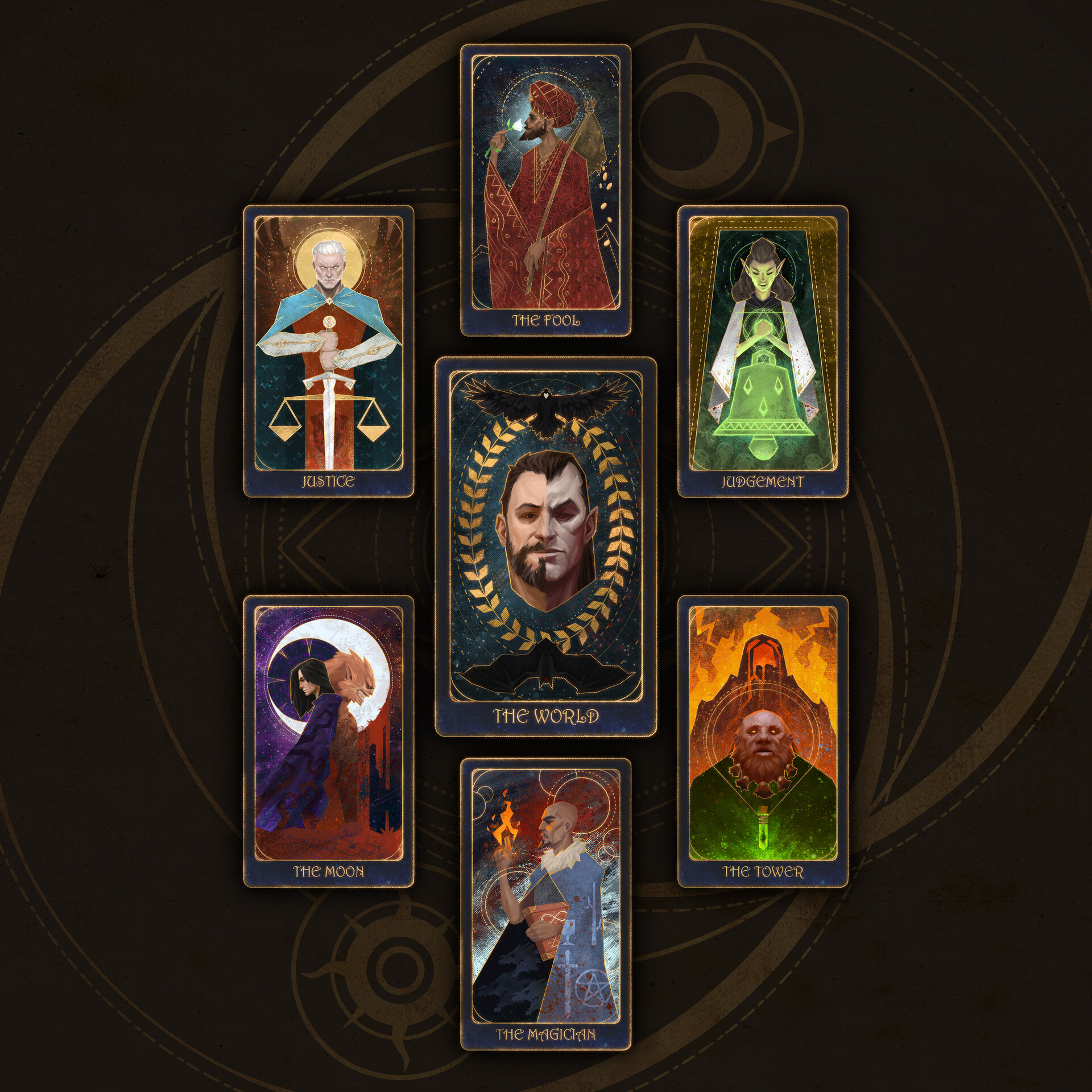 ArtStation - D&D Tarot Cards for a Curse of Strahd Campaign Setting