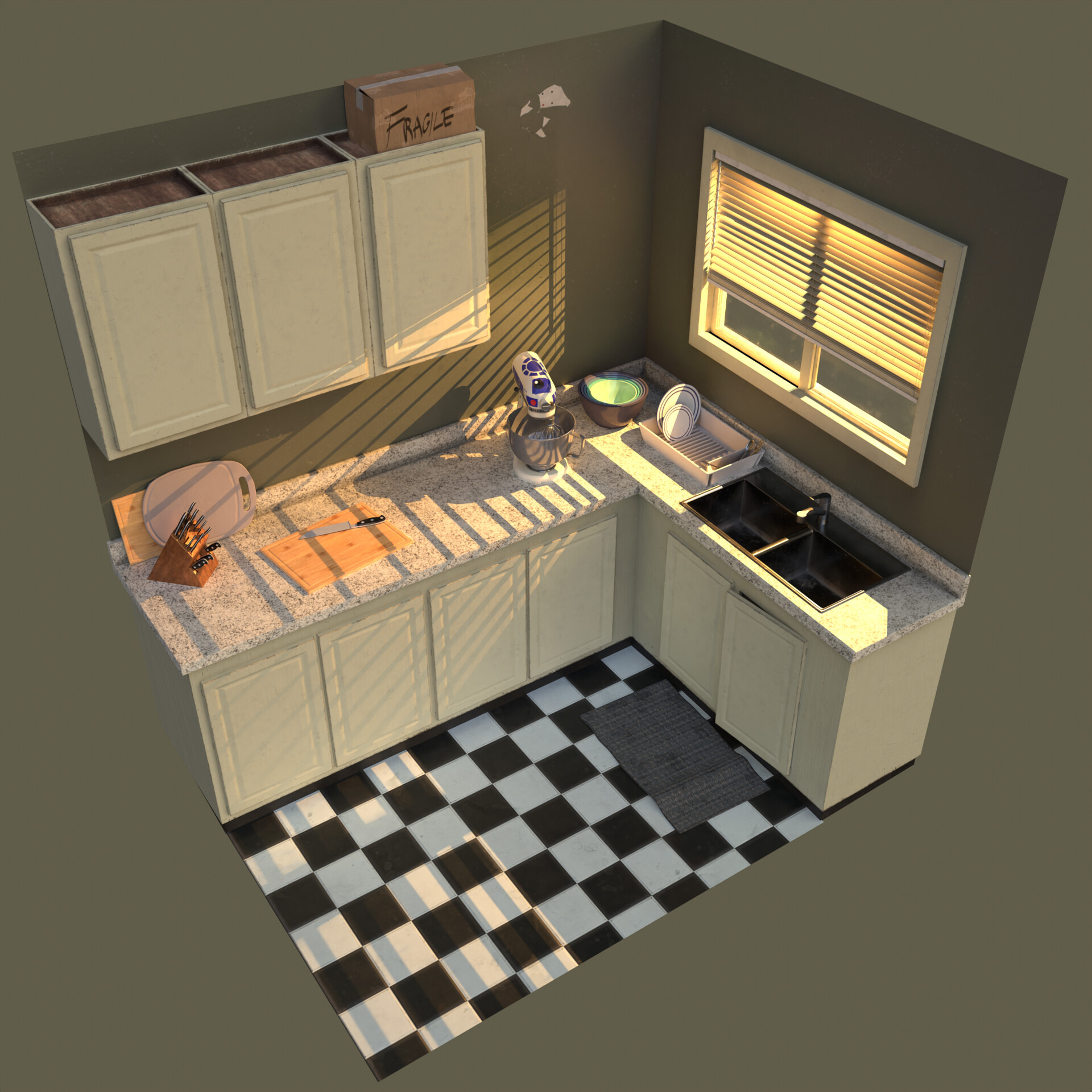 ArtStation Apartment Kitchen Diorama