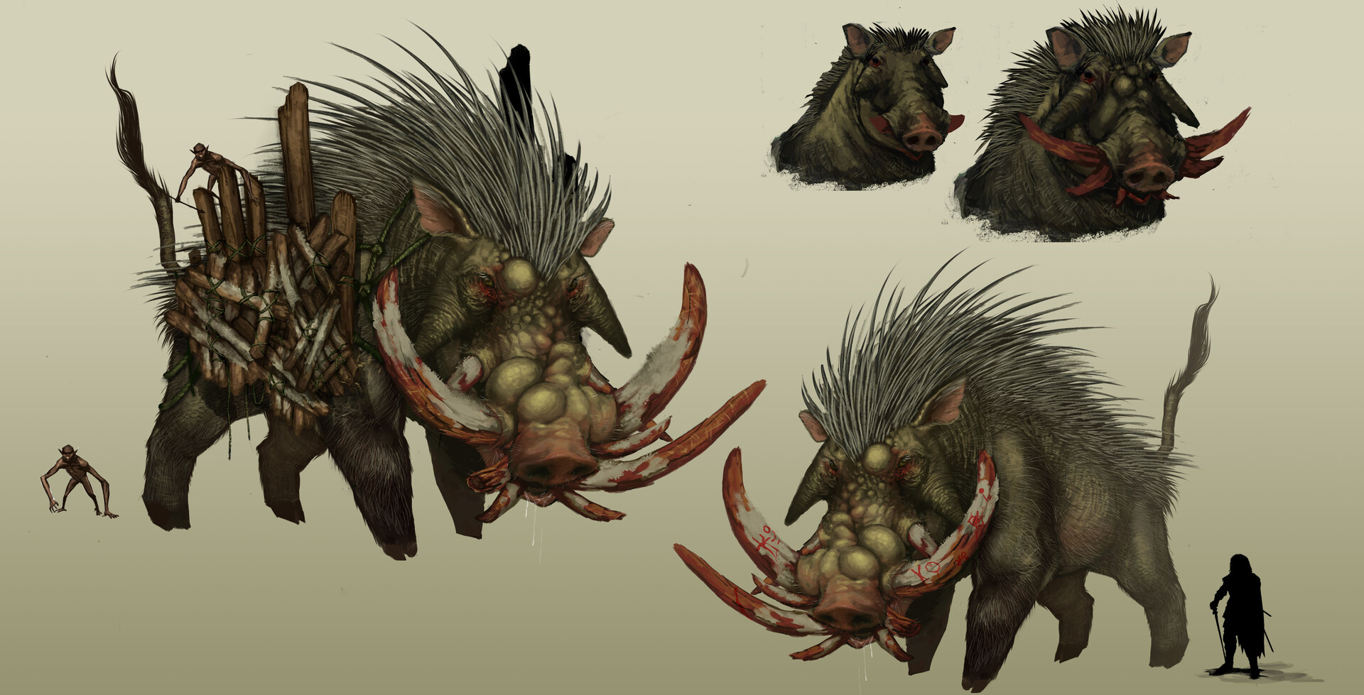 ArtStation - The Boars - DnD Creature Concept