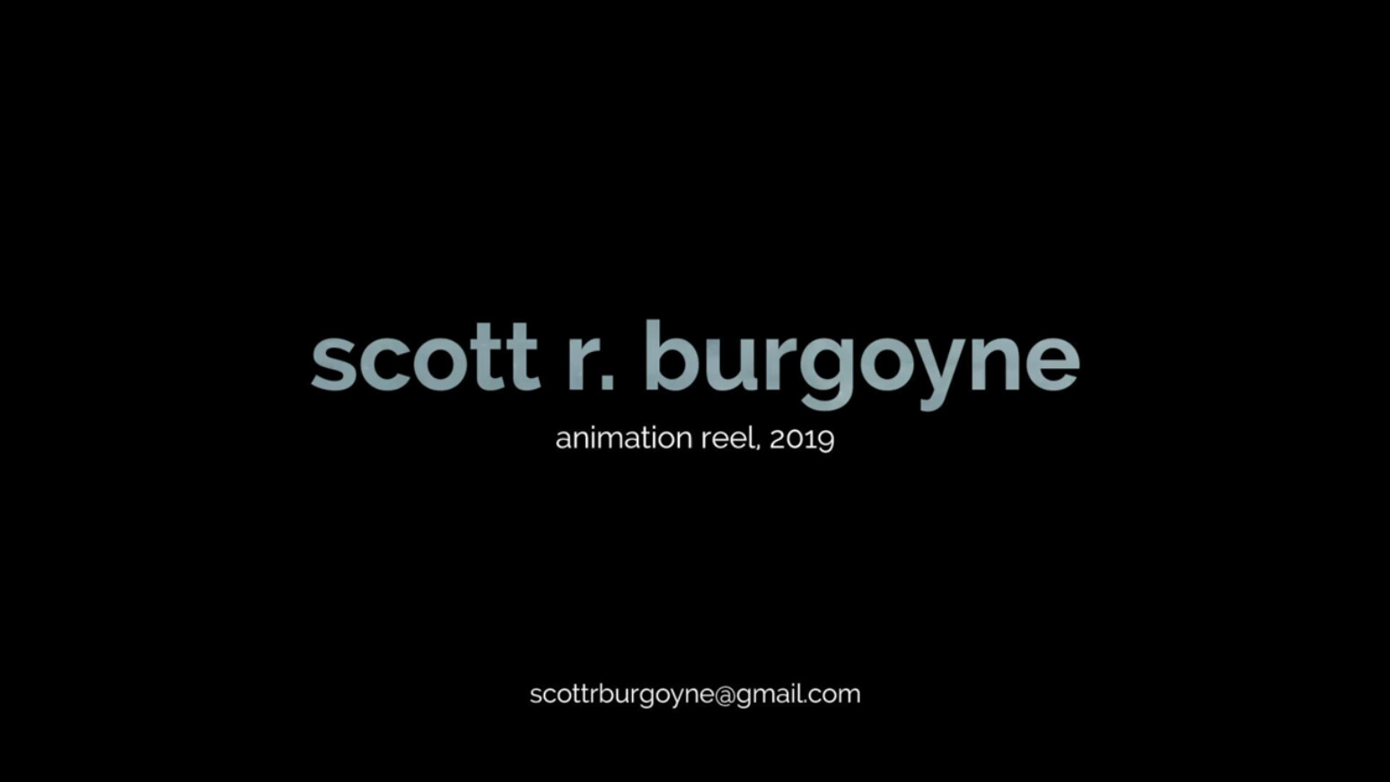 ArtStation Scott R. Burgoyne Animation Reel (2019)