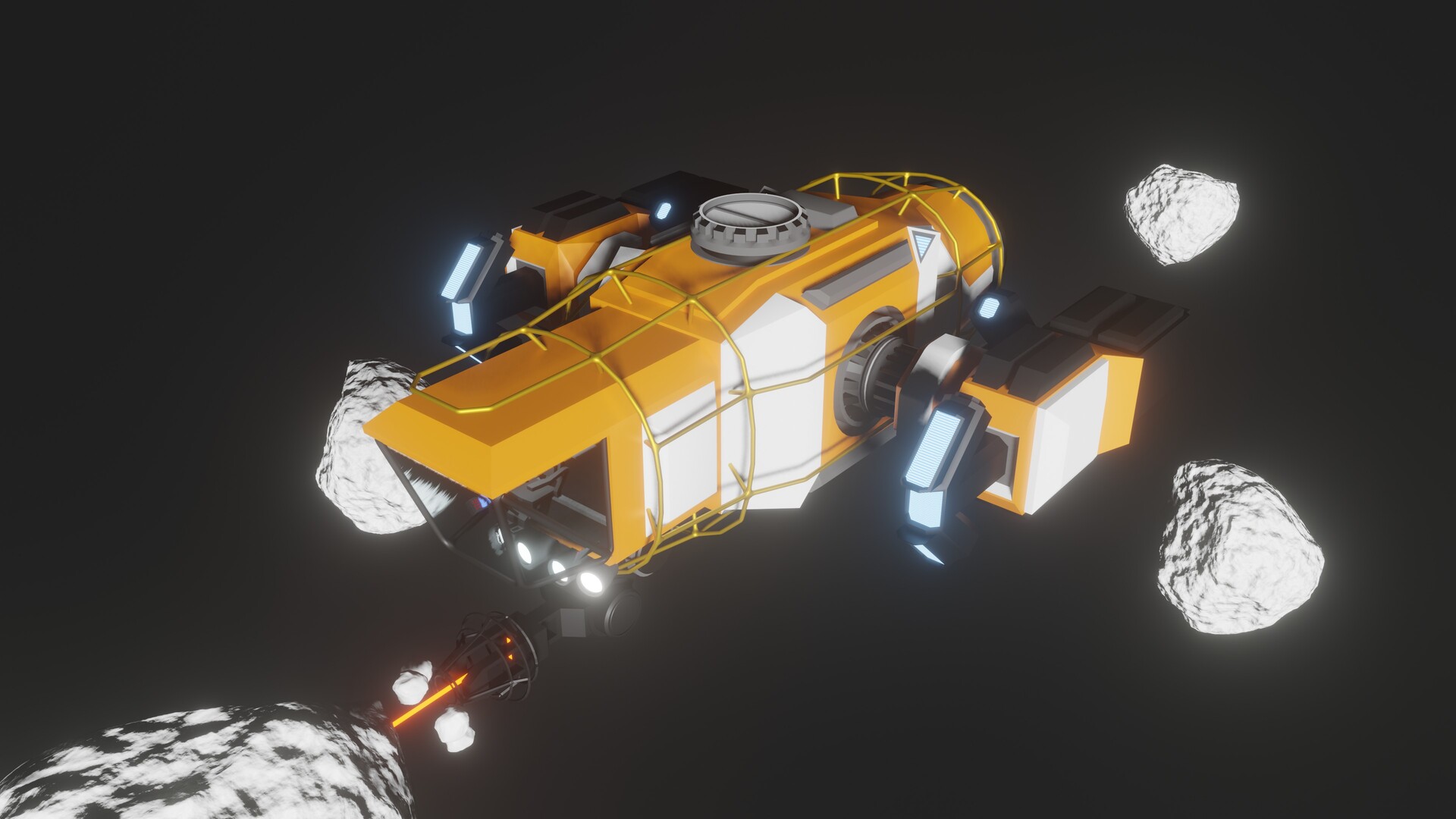 ArtStation - Mining Spaceship