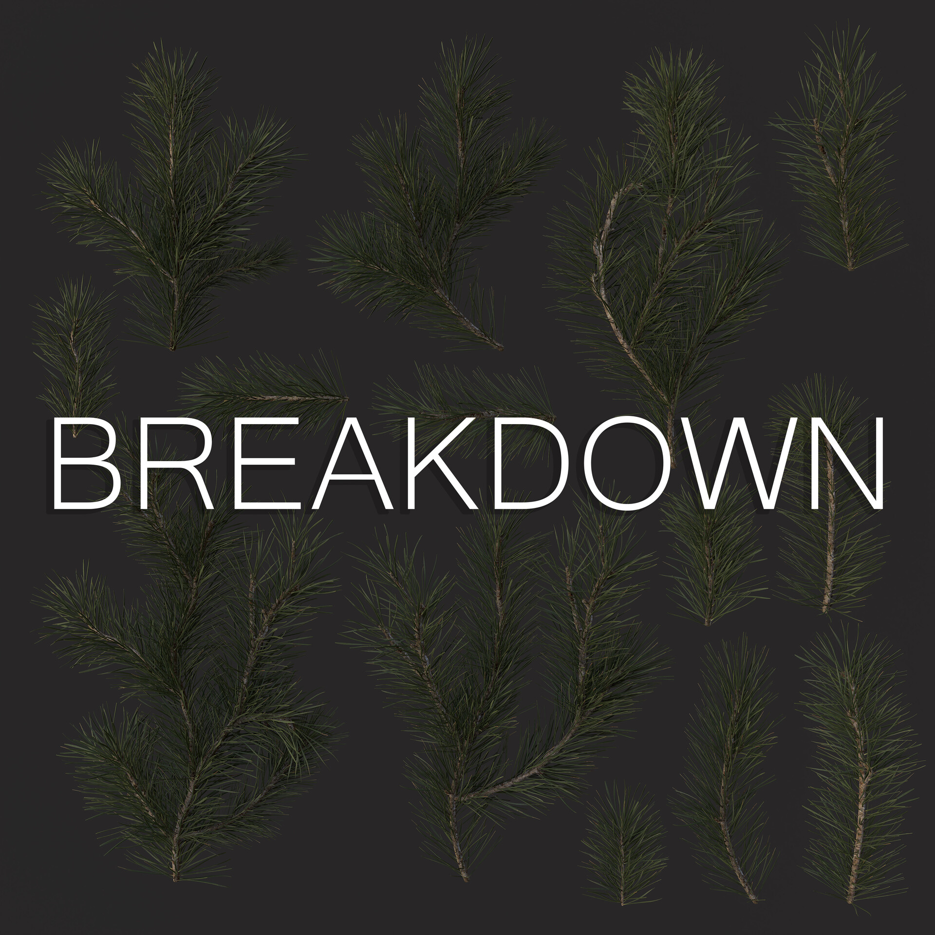 ArtStation Fir Tree Branches Breakdown
