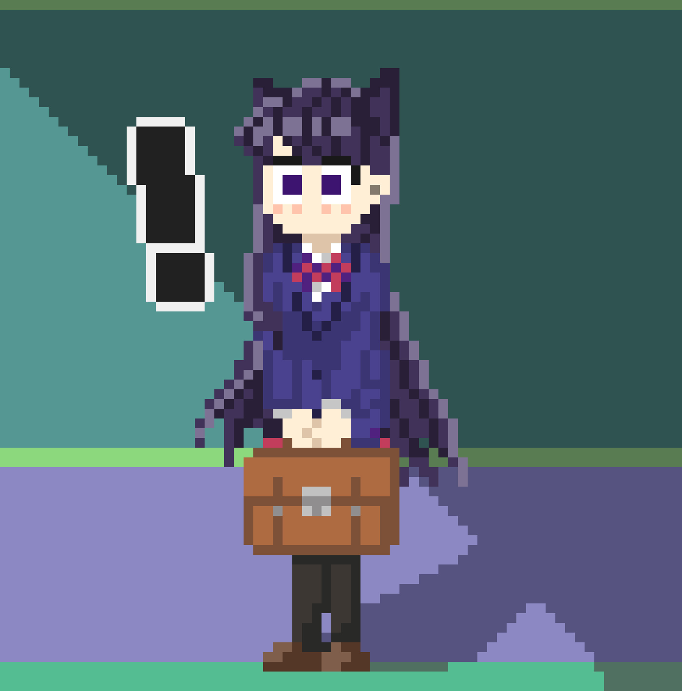 Artstation - Komi-san Has Cat Ears! - Pixel-art Animation