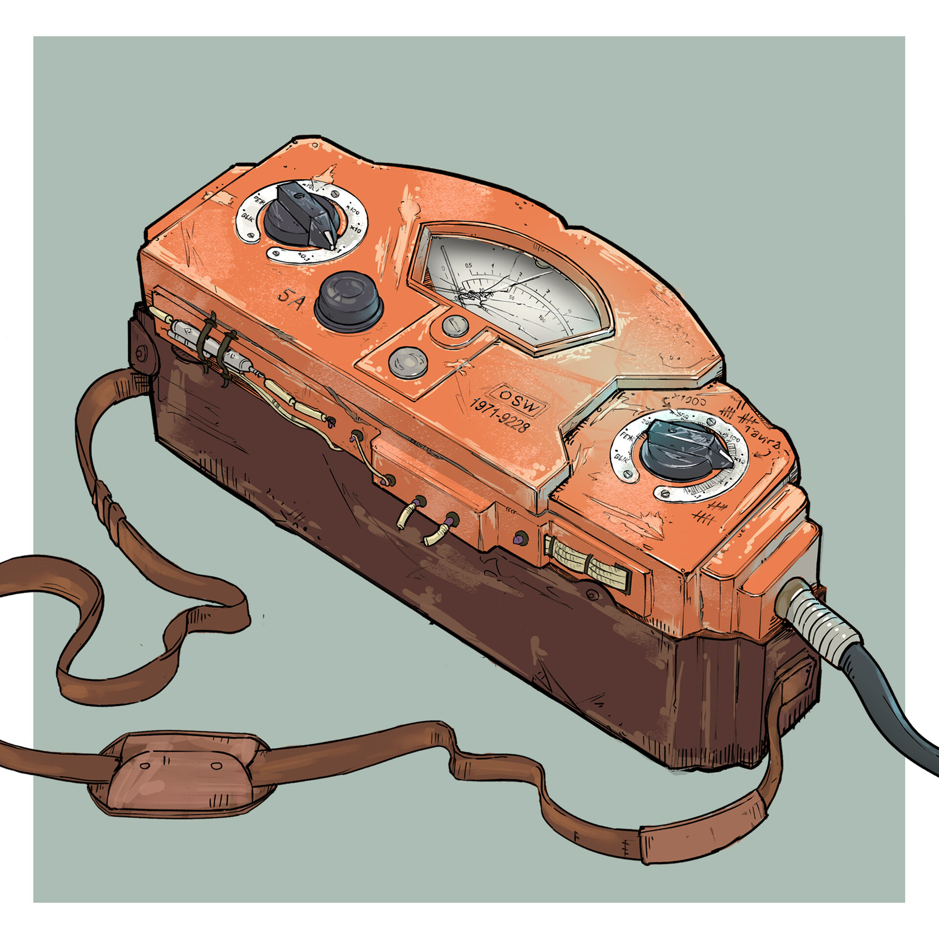 ArtStation Prop project Geiger counter