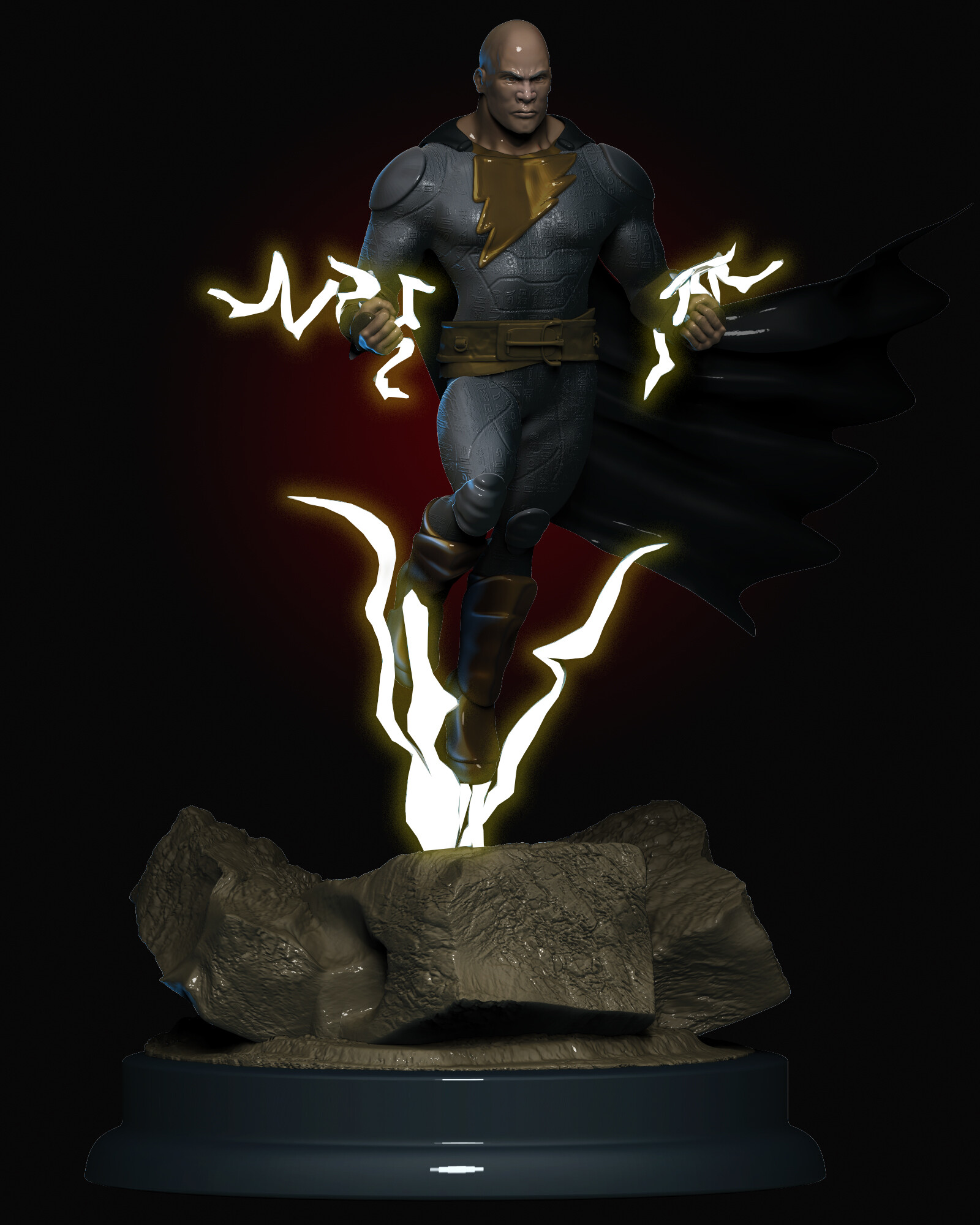 ArtStation - Adam Black ( The Rock ) statue