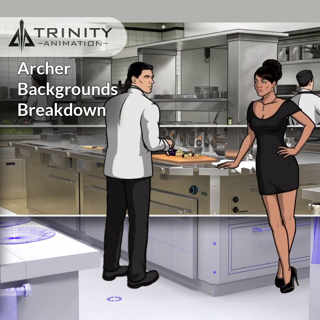 ArtStation - Archer Background Breakdowns | Trinity Animation