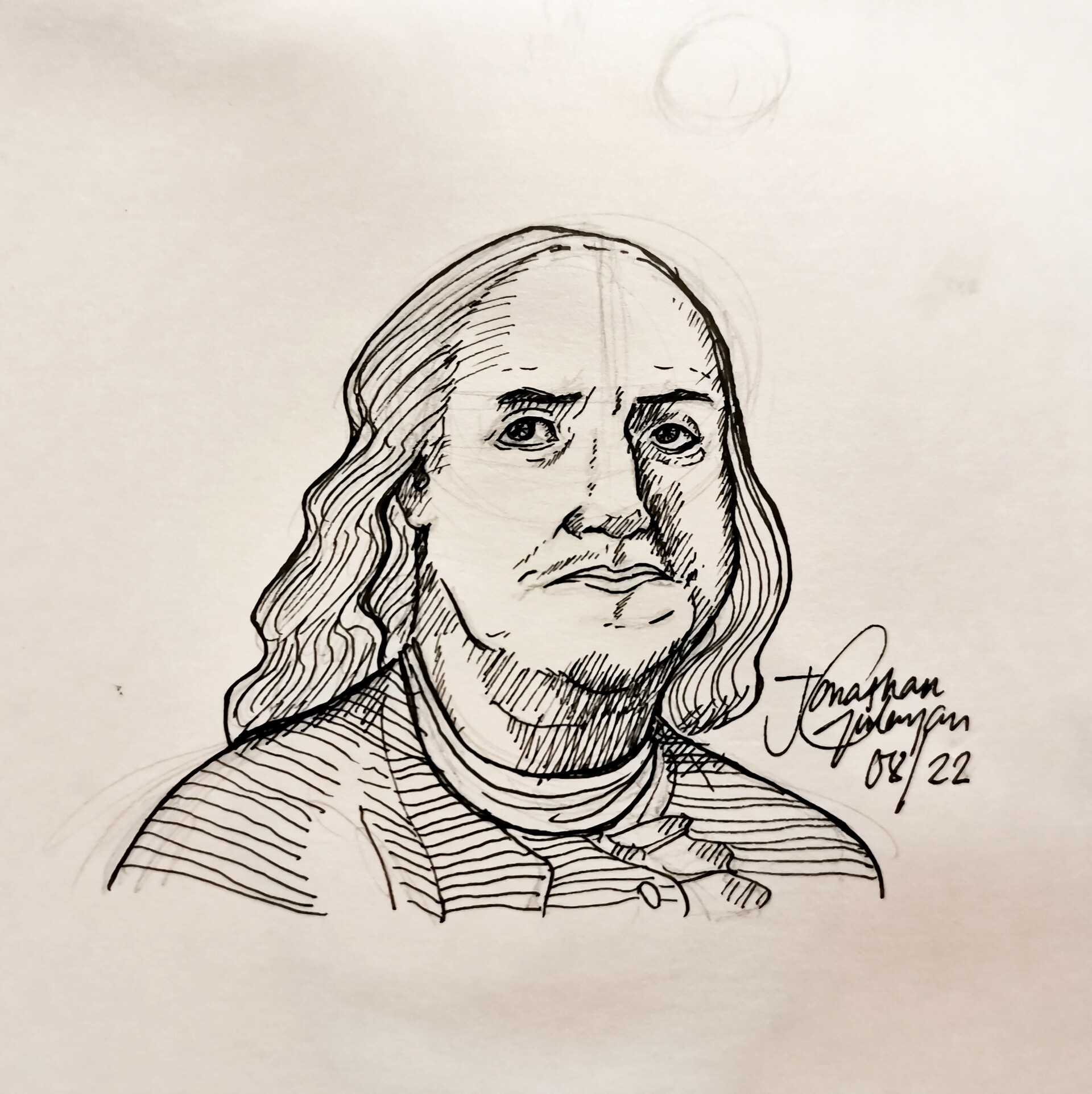 ArtStation Benjamin Franklin Sketch   Jonatz Gullz Jonatz Gullz Img 20220819 204700 01 