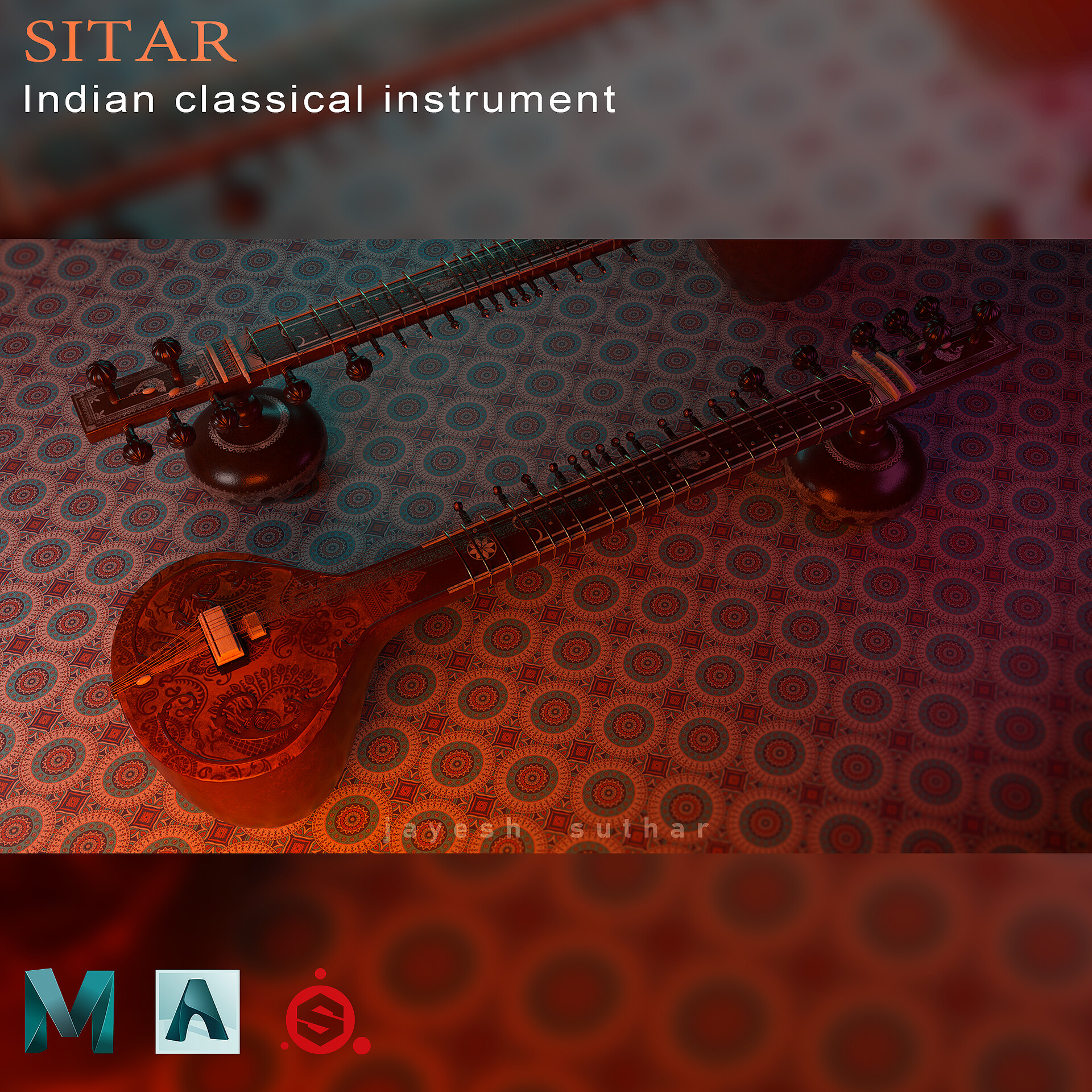artstation-sitar-indian-classical-music-instrument