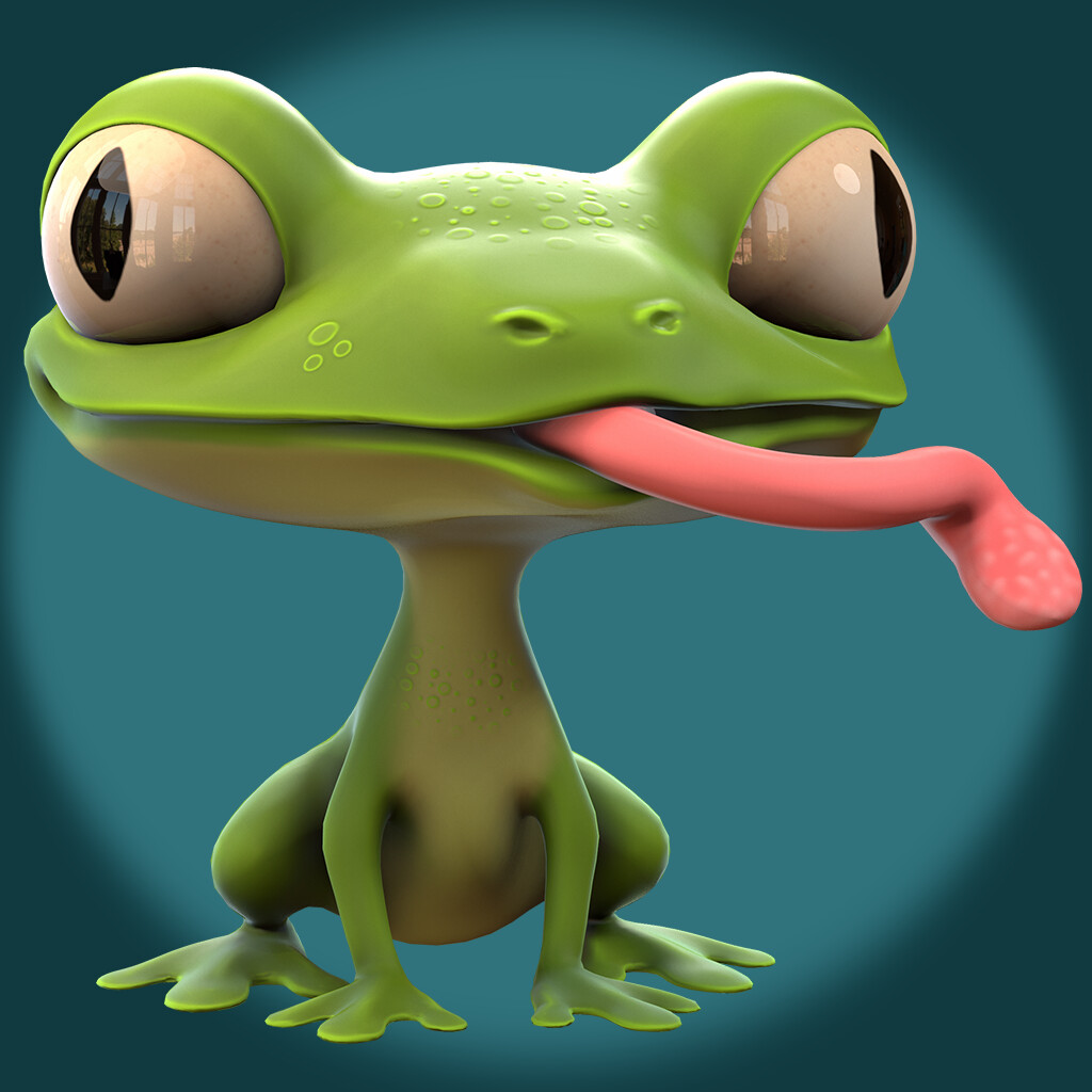 ArtStation - Cute Stylized Frog
