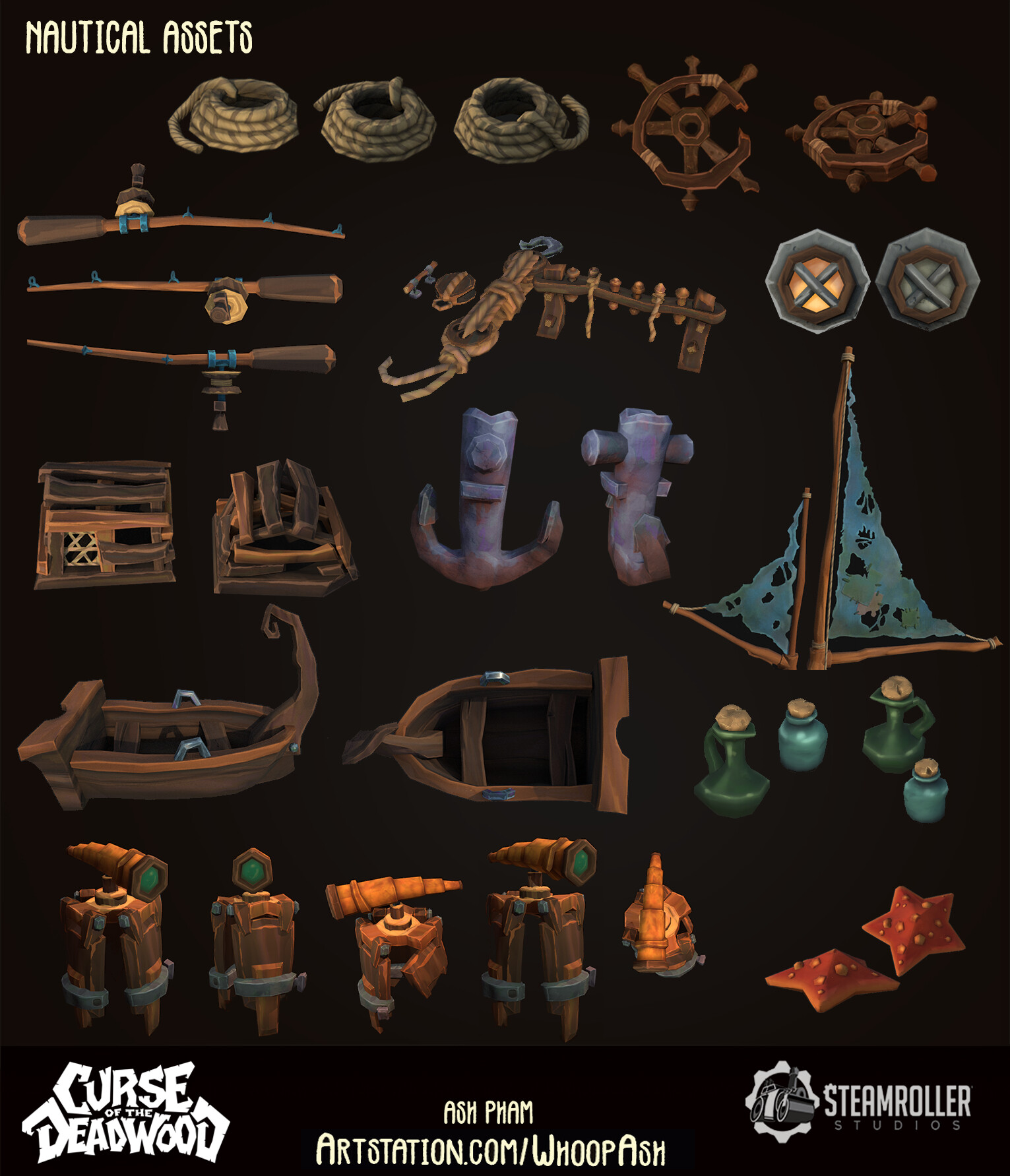 ArtStation - Curse of the Deadwood: Props